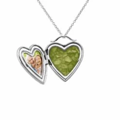 Shining Star Heart Shaped Sterling Silver Memorial Ashes Locket -Inscripture HeartPendant Bar Green Ashes Locket Ashes Jewellery 5 1000x1000 1