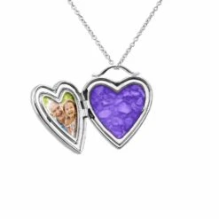 Always On My Mind Heart Shaped Sterling Silver Memorial Ashes Locket -Inscripture HeartPendant Bar Purple Ashes Locket Ashes Jewellery 1000x1000 1