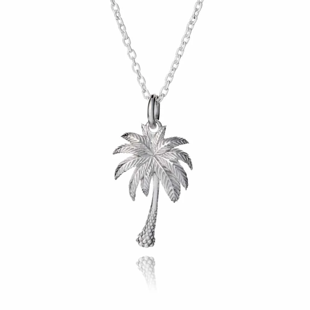 Sterling Silver Palm Tree Necklace 3 Sterling Silver Palm Tree Necklace