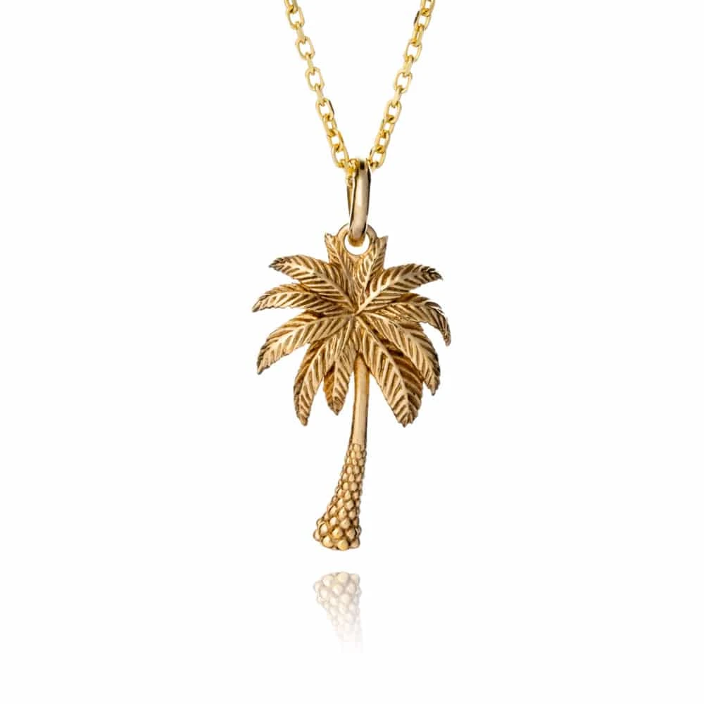 Gold Palm Tree Necklace 2 Gold Palm Tree Necklace