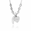 Cubic Zirconia Angel Wing Handwriting Necklace