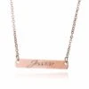 Rose Gold Bar Personalised Necklace