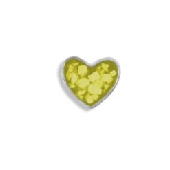 Large Heart Memorial Ashes Element For Glass Locket -Inscripture Large Heart 2000x2000px Yellow Ashes Element Ashes Locket Ashes Jewellery