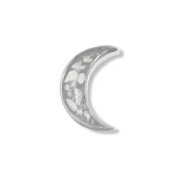 Large Moon Memorial Ashes Element For Glass Locket -Inscripture Large Moon White Ashes Element Ashes Jewellery