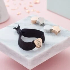 Personalised Rose Gold Stretch Bracelet