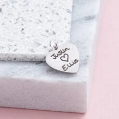 Silver Handwriting Heart Charm -Inscripture Little Legs Bout 01 23 05 1815543 1000x1000 1