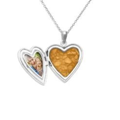 Footsteps Heart Shaped Sterling Silver Memorial Ashes Locket 18 Footsteps Heart Shaped Sterling Silver Memorial Ashes Locket -Inscripture Orange Heart Ashes Locket Ashes Jewellery 2 1 1000x1000 1