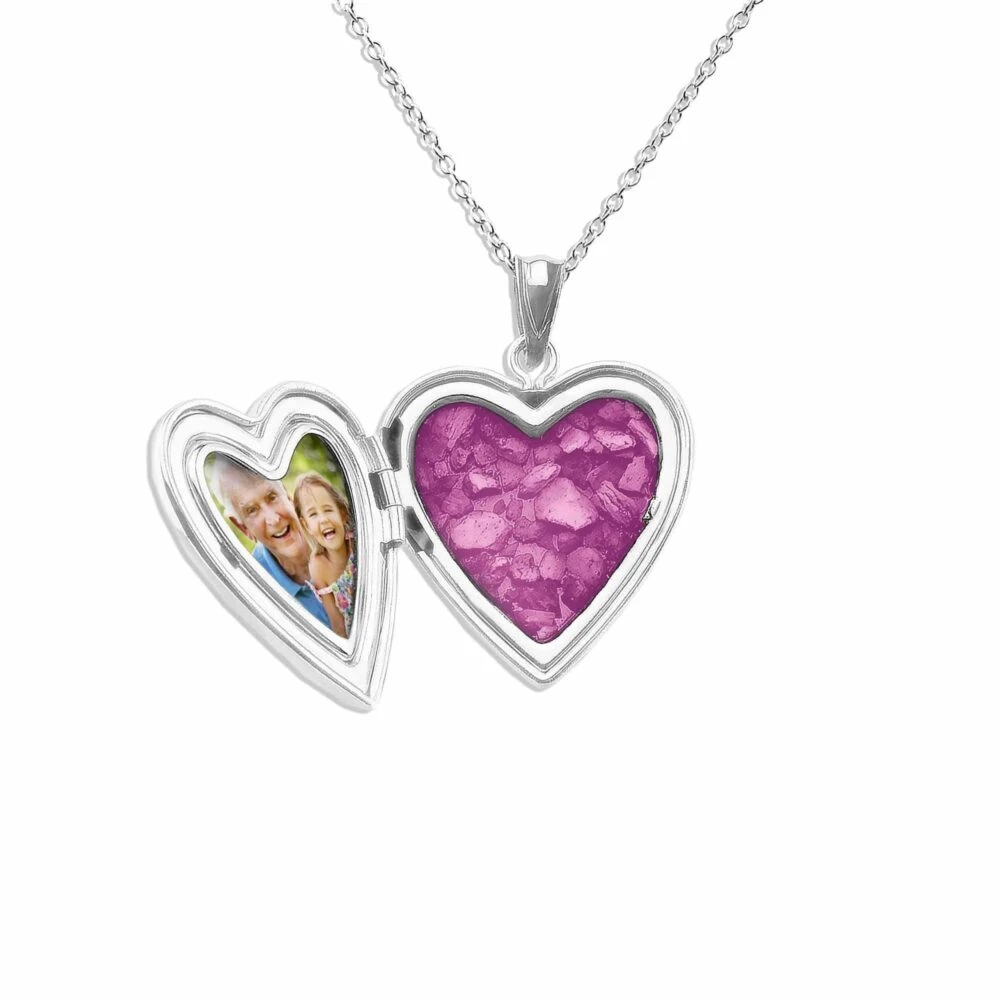 Footsteps Heart Shaped Sterling Silver Memorial Ashes Locket 8 Footsteps Heart Shaped Sterling Silver Memorial Ashes Locket - Image 6