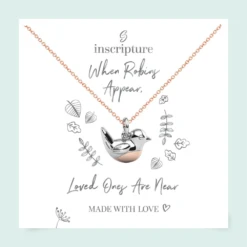 Rose Gold Robin Necklace