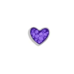Small Heart Memorial Ashes Element For Glass Locket -Inscripture Small Heart 2000x2000px Purple Ashes Element Ashes Locket Ashes Jewellery
