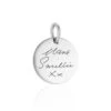 Silver Disc Handwriting Charm -Inscripture Sterling Silver Disc Handwriting Charm Memorial Jewellery 1000x1000 1
