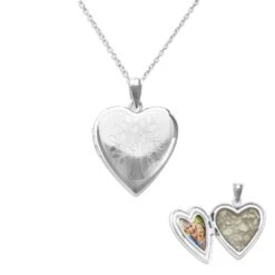 Tree Of Life Heart Shaped Sterling Silver Memorial Ashes Locket