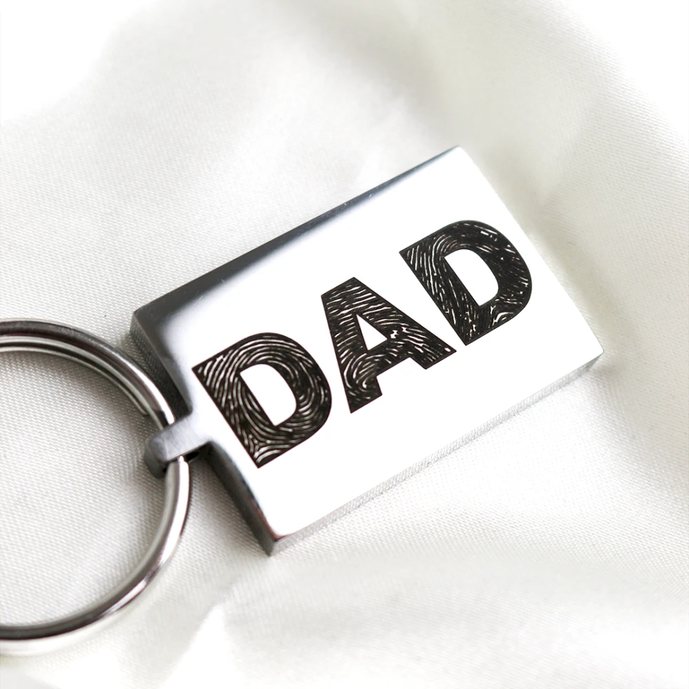 "DAD" Fingerprint Keyring 4 "DAD" Fingerprint Keyring - Image 2