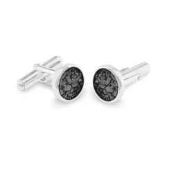 Mens Classic Round Memorial Ashes Cufflinks -Inscripture ew cl 605 sswg black Ashes Cufflinks Ashes Jewellery 1000x1000 1