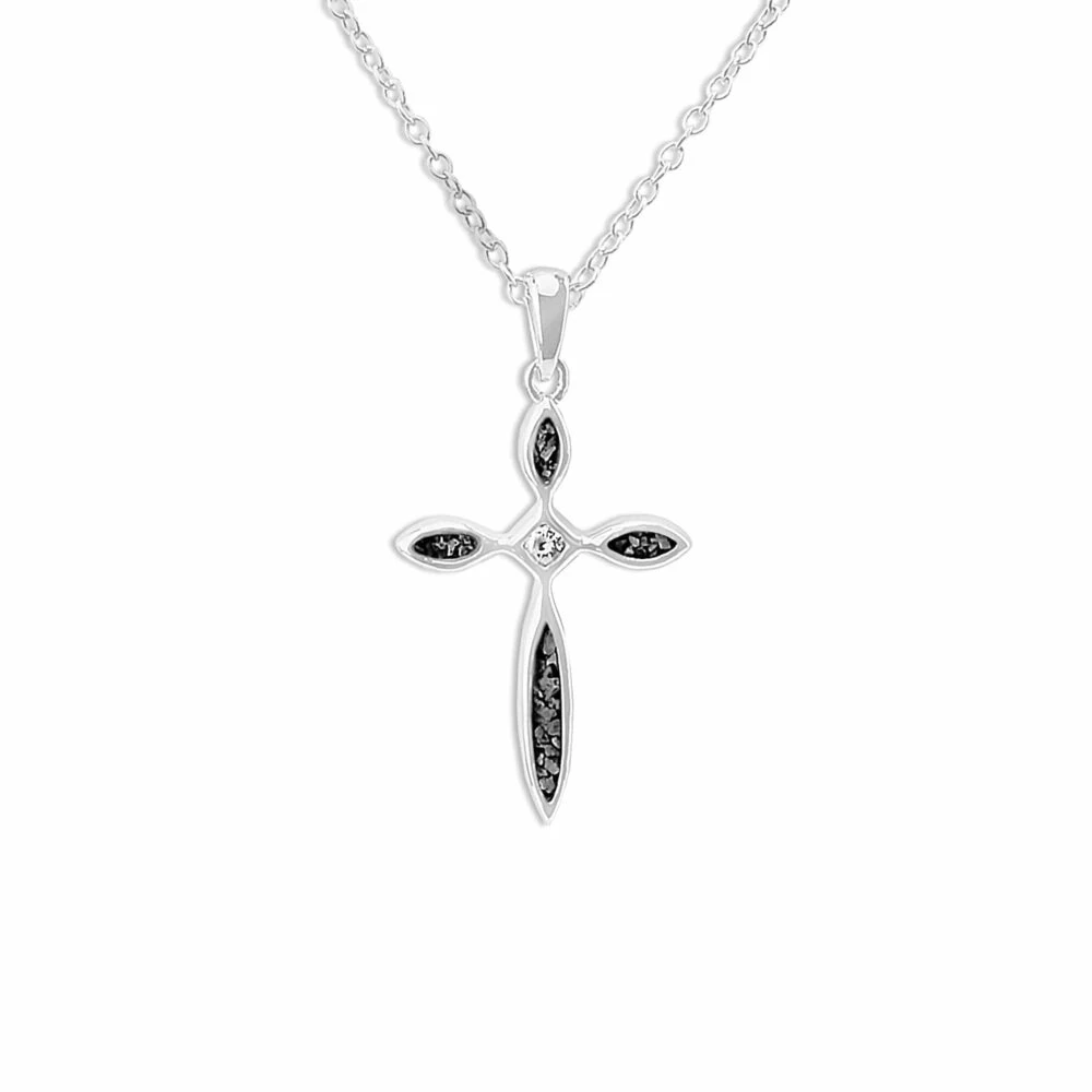 Unisex Solace Cross Memorial Ashes Necklace 3 Unisex Solace Cross Memorial Ashes Necklace