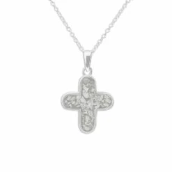 Rounded Cross Memorial Ashes Necklace -Inscripture ew p 123 sswg white Ashes Pendant Ashes Necklace Ashes Jewellery 1000x1000 1