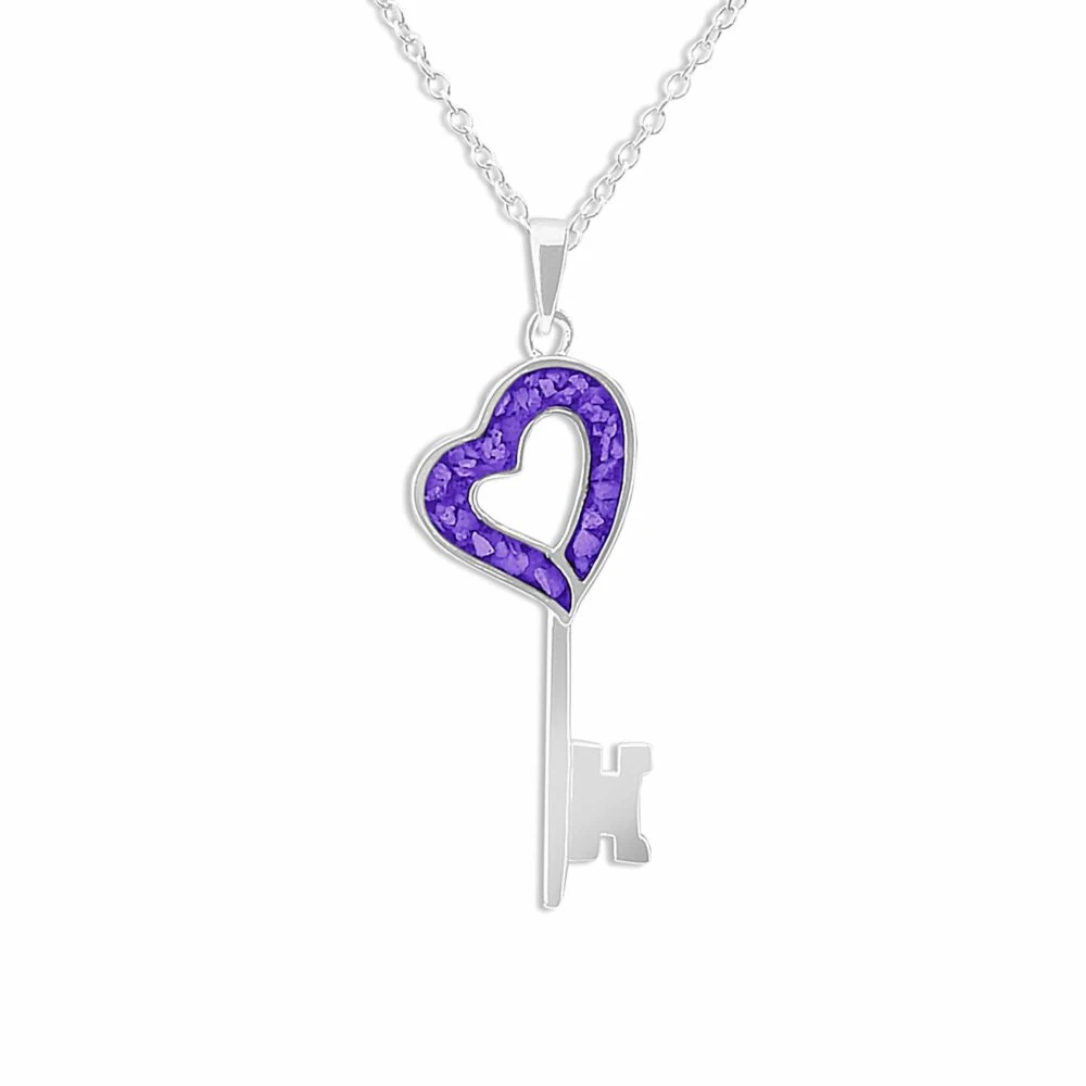 Key Memorial Ashes Necklace 3 Key Memorial Ashes Necklace