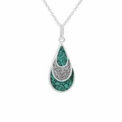 Ladies Layered Teardrop Memorial Ashes Pendant -Inscripture ew p 125 sswg aqua 496e0dd5 b25a 41ec a610 dec04f0d7e05 1000x1000 1