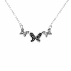 Butterflies Memorial Ashes Necklace -Inscripture ew p 126 sswg black Ashes Necklace Ashes Jewellery 1000x1000 1