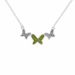 Butterflies Memorial Ashes Necklace -Inscripture ew p 126 sswg green Ashes Necklace Ashes Jewellery 1000x1000 1