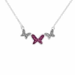 Butterflies Memorial Ashes Necklace -Inscripture ew p 126 sswg violet Ashes Necklace Ashes Jewellery 1000x1000 1