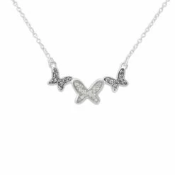 Butterflies Memorial Ashes Necklace -Inscripture ew p 126 sswg white Ashes Necklace Ashes Jewellery 1000x1000 1