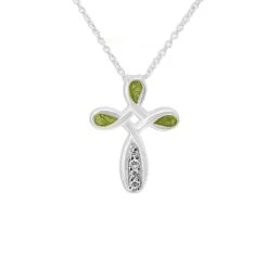 Celtic Cross Memorial Ashes Pendant -Inscripture ew p 127 sswg green Ashes Necklace Ashes Jewellery 1000x1000 1