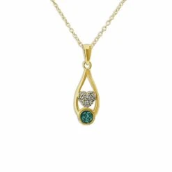 Protect Memorial Ashes Necklace -Inscripture ew p 129 yg aqua Gold Ashes Necklace Ashes Jewellery 1000x1000 1