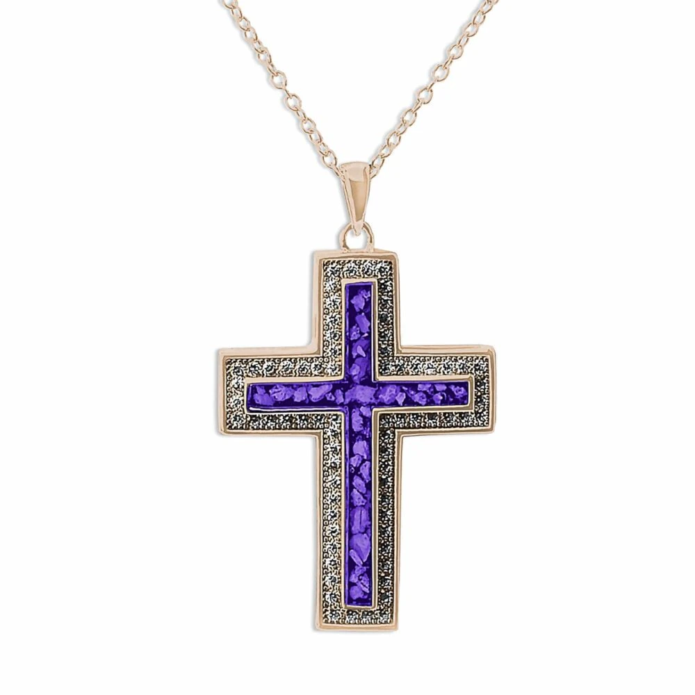 Unisex Cross Memorial Ashes Pendant 15 Unisex Cross Memorial Ashes Pendant - Image 13