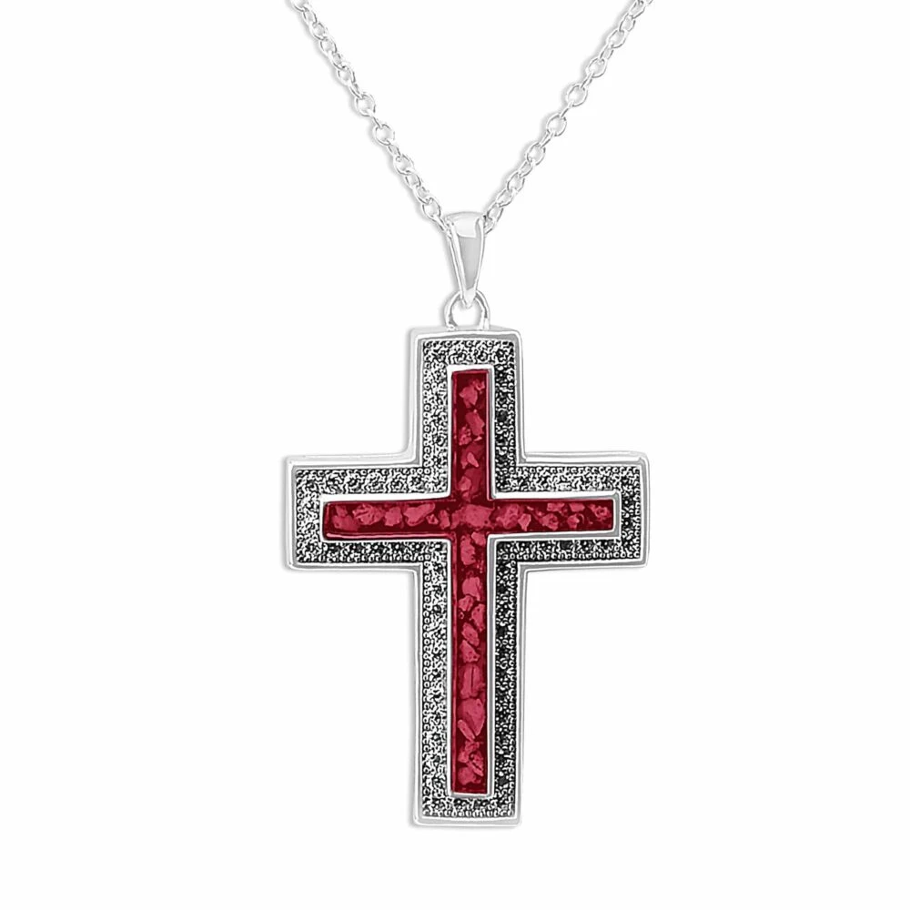 Unisex Cross Memorial Ashes Pendant 10 Unisex Cross Memorial Ashes Pendant - Image 8