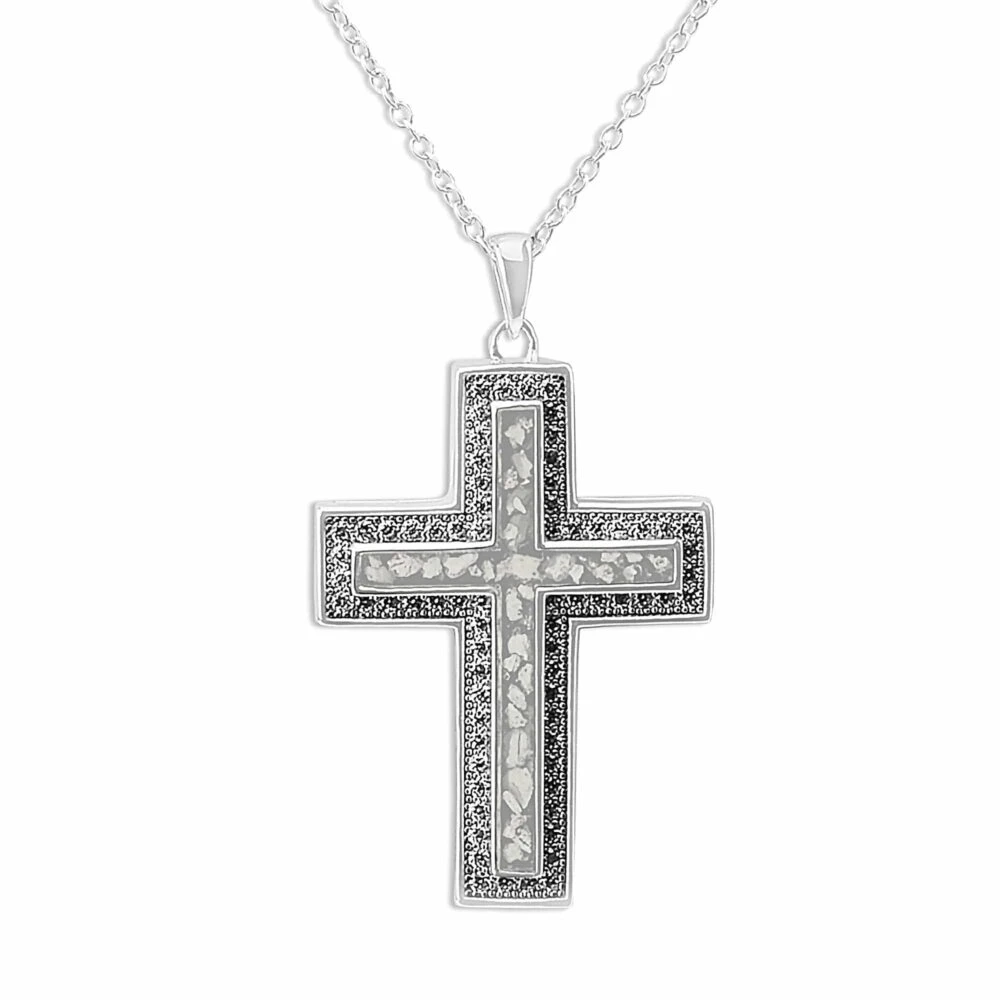 Unisex Cross Memorial Ashes Pendant 4 Unisex Cross Memorial Ashes Pendant - Image 2