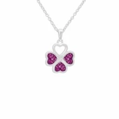 Clover Memorial Ashes Necklace -Inscripture ew p 131 sswg pink Clover Ashes Necklace Ashes Jewellery 1000x1000 1