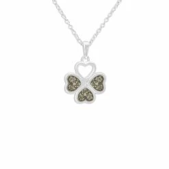 Clover Memorial Ashes Necklace -Inscripture ew p 131 sswg transparent Clover Ashes Necklace Ashes Jewellery 1000x1000 1