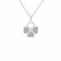 Clover Memorial Ashes Necklace -Inscripture ew p 131 sswg white Clover Ashes Necklace Ashes Jewellery 1000x1000 1