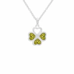 Clover Memorial Ashes Necklace -Inscripture ew p 131 sswg yellow Clover Ashes Necklace Ashes Jewellery 1000x1000 1