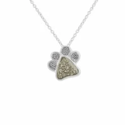 Unisex Paw Print Memorial Ashes Pendant -Inscripture ew p 133 sswg transparent Ashes Necklace Ashes Jewellery 1000x1000 1
