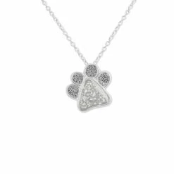 Unisex Paw Print Memorial Ashes Pendant -Inscripture ew p 133 sswg white Ashes Necklace Ashes Jewellery 1000x1000 1