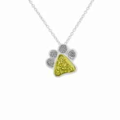 Unisex Paw Print Memorial Ashes Pendant -Inscripture ew p 133 sswg yellow Ashes Necklace Ashes Jewellery 1000x1000 1