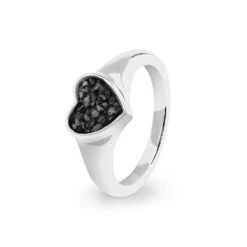 Dearest Memorial Ashes Ring -Inscripture ew r 338 sswg black Ashes Ring Ashes Jewellery 1000x1000 1