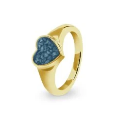Dearest Memorial Ashes Ring -Inscripture ew r 338 yg blue Gold Ashes Ring Ashes Jewellery 1000x1000 1