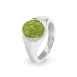 Unisex Shield Memorial Ashes Ring -Inscripture ew r 339 sswg green Ashes Ring Ashes Jewellery 1000x1000 1