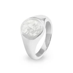Unisex Shield Memorial Ashes Ring -Inscripture ew r 339 sswg white Ashes Ring Ashes Jewellery 1000x1000 1