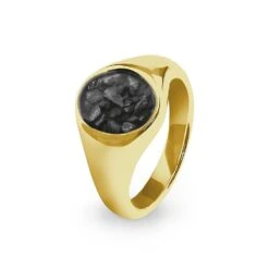 Unisex Shield Memorial Ashes Ring -Inscripture ew r 339 yg black Gold Ashes Ring Ashes Jewellery 1000x1000 1