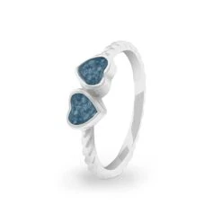Together Memorial Ashes Ring -Inscripture ew r 340 sswg blue Ashes Ring Ashes Jewellery Copy 1000x1000 1