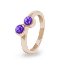 Inspire Memorial Ashes Ring -Inscripture ew r 341 rg purple Rose Gold Ashes Ring Ashes Jewellery 1000x1000 1