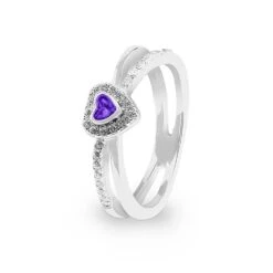 Sweetheart Memorial Ashes Ring -Inscripture ew r 342 sswg purple Ashes Ring Ashes Jewellery 1000x1000 1