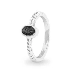 Petite Guard Memorial Ashes Ring -Inscripture ew r 344 sswg black Ashes Ring Ashes Jewellery 1000x1000 1