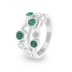 Droplets Memorial Ashes Ring -Inscripture ew r 346 sswg aqua Ashes Ring Ashes Jewellery 1000x1000 1