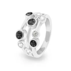 Droplets Memorial Ashes Ring -Inscripture ew r 346 sswg black Ashes Ring Ashes Jewellery 1000x1000 1