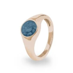 Unisex Pride Memorial Ashes Ring -Inscripture ew r 347 rg blue Rose Gold AShes Ring Ashes Jewellery 1000x1000 1